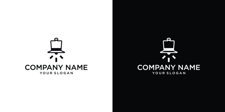 hat with bell logo design template