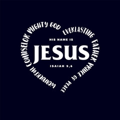Creative typography of a motivational Bible verse. Christian merch concept. T shirt logo design