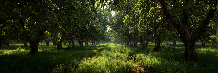 Exploring the Vibrant Divesity and Bountiful Harvest of Fruit Trees in a Thrivng Orchard