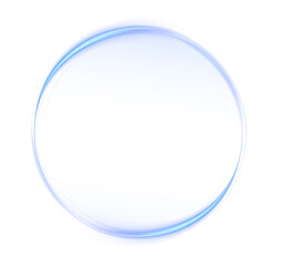 Abstract blue circular PNG overlay with soft gradient and glowing edges, perfect for creative design projects, providing a modern and elegant touch to visuals