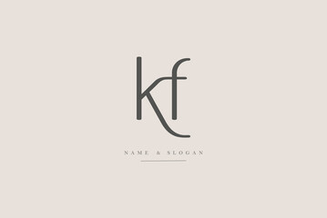 kf or fk letter logo icon design. Classic style luxury initials monogram. Decorative wedding fonts and logo. vector illustration

