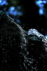 Water splash in a dark background 