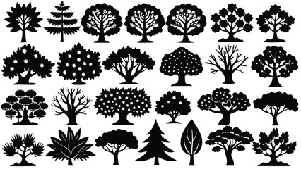 Minimal Tree Vector Set – Clean Plant and Nature Icons