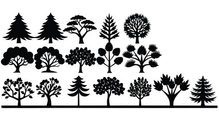 Minimal Tree Vector Set – Clean Plant and Nature Icons