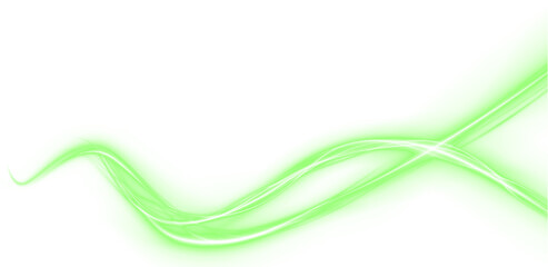 Abstract green light wave png overlay, featuring smooth flowing lines and luminous effects, ideal for creative design projects and enhancing visual storytelling