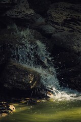 water flowing into the water