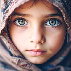 Little girl, close up