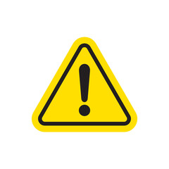 Triangle yellow caution sign icon template © Macholicious