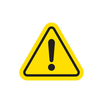 Triangle yellow caution sign icon template