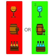 vector illustration of a set of beer labels