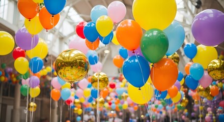 "Colorful Festive Balloon Background"