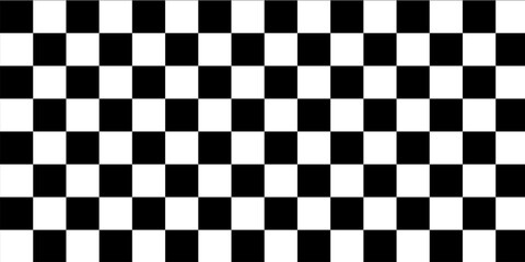 Fototapeta premium Black and white checkered pattern, Checkerboard seamless pattern