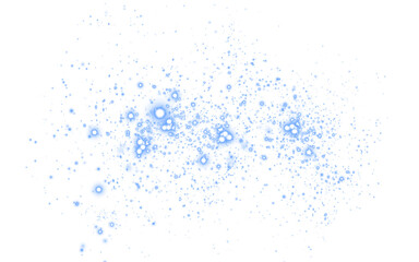 Blue abstract png overlay with soft glowing circles and speckles, creating a dreamy atmosphere for creative design projects and digital artwork enhancement