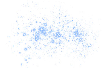 Blue abstract png overlay with soft glowing circles and speckles, creating a dreamy atmosphere for creative design projects and digital artwork enhancement