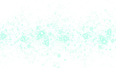 Soft teal abstract PNG overlay with ethereal bubbles and light spots, creating a dreamy atmosphere for creative design projects and digital artwork enhancement