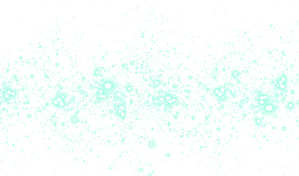 Soft teal abstract PNG overlay with ethereal bubbles and light spots, creating a dreamy atmosphere for creative design projects and digital artwork enhancement