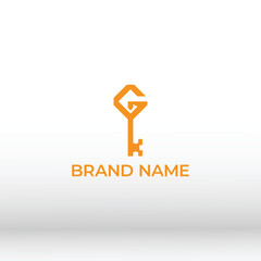Key with letter G, Brand Logo concept for real estate or security