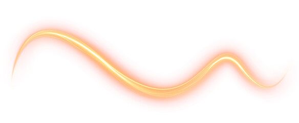 Abstract orange wave png overlay with soft glow effect, creating a dynamic visual element for design projects, enhancing creativity and artistic expression