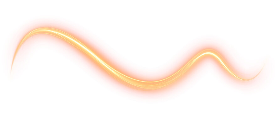 Abstract orange wave png overlay with soft glow effect, creating a dynamic visual element for design projects, enhancing creativity and artistic expression