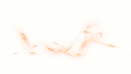 Abstract orange light trails overlay on a soft gray background, creating a dynamic visual effect, ideal for design projects and artistic compositions with copy space