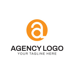 Fototapeta premium Letter A logo design with a creative, unique concept - use for Creative and Marketing Agencies or Tech Logo - Monogram of A for Creative people and Industry.