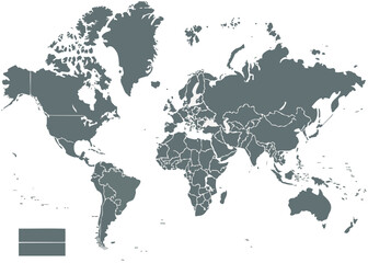 Detailed Blue Europe Map with Country Borders on White Background Illustration 