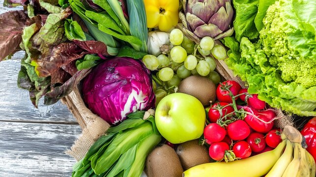 Edible Art: Fresh Produce Arranged with Style and Grace