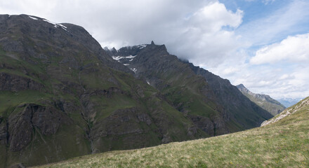 Obraz premium Natural variety found in an Alpine valley. Europe. They were mainly taken in the Gran Paradiso valley, Italy. They were taken during a 7-day hike. From 1800 to 3100 meters altitude. 