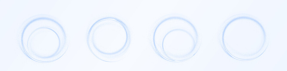 Transparent circular PNG overlay with soft edges, featuring four varying sizes of rings on a light background, ideal for creative design projects and digital artwork enhancement