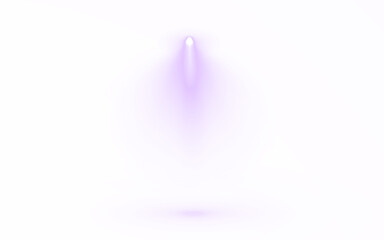 Soft purple light beam emerging from a white background, creating an ethereal atmosphere, ideal for artistic overlays and creative design projects with copy space