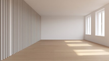 Fototapeta premium scandinavian. Minimalist Scandinavian interior with clean lines and neutral tones and natural ambient light. lifestyle magazines.