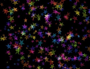 Light explosion, twinkling sparks, stardust background for Christmas