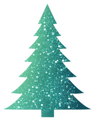 Fototapeta premium Christmas shape green tree.