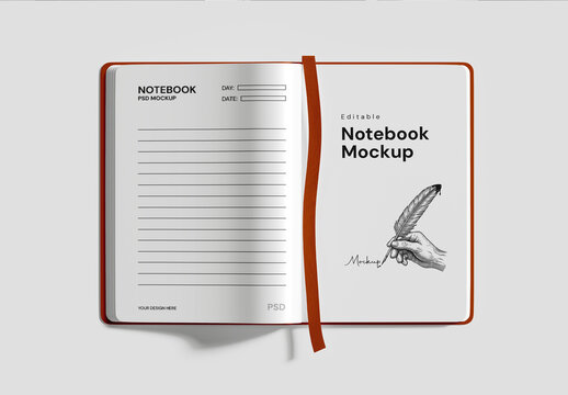 Notebook Mockup for Stationery & Planner Design