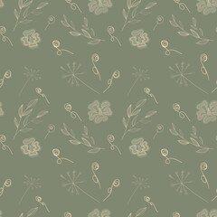 seamless floral background in pastel colors