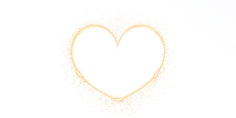 Golden heart-shaped png overlay with shimmering glitter effect on a soft gray background, perfect for romantic designs and creative projects with copy space