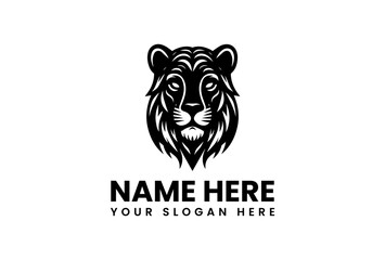 Bold Lion Head Logo with Detailed Mane and Elegant Design.