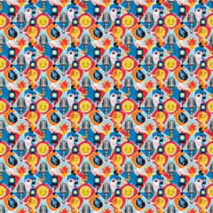 Seamless Music Pattern Collection — Notes, Instruments, Retro Vinyl, Jazz, Piano, Digital Streaming, and Global Celebration