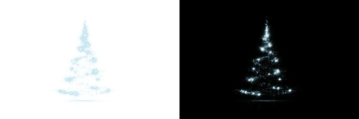 Christmas Tree Lights PNG Overlay Sparkling Spruce Holiday Glow