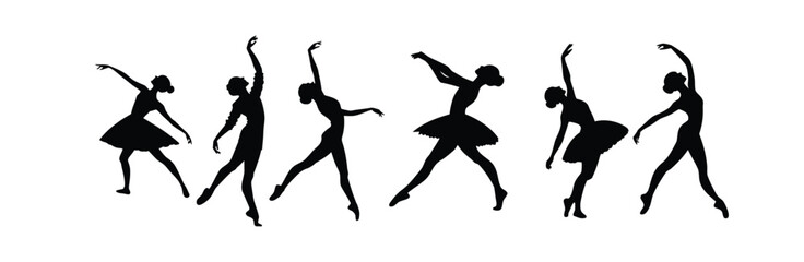 Graceful Female Dancers Vector Artwork