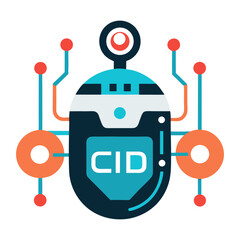 Vector art illustration of a digital speed controller CID device