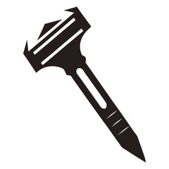 Vector art illustration of a digital digital razor 