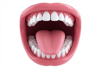 Human Mouth Model with Perfectly Healthy Teeth