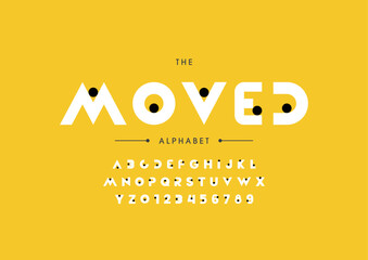 Abstract modern alphabet fonts. Typography bold with dot regular. Typography uppercase and lowercase fonts. vector illustration
