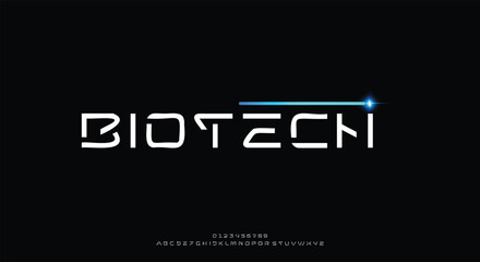 creative technology science alphabet lowercase font. digital space typography vector illustration design

