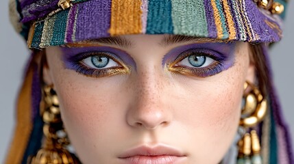 Modern Fashionable Anime-Inspired Look Featuring Unique Makeup and Accessories