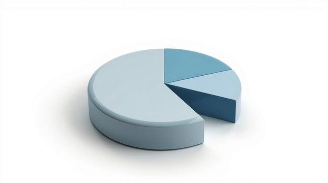 The chart should have three distinct sections, with one section subtly separated or "exploded" to emphasize it. 