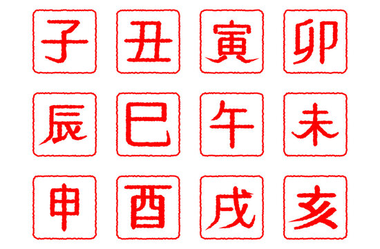 子丑寅卯辰巳午未申酉戌亥」の写真素材 | 9件の無料イラスト画像