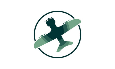 Adventure airplane icon design vector