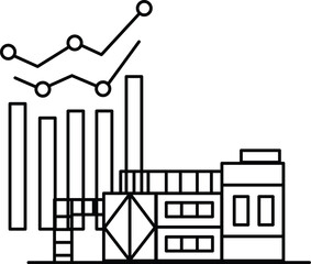 A graph is shown with a building in the background